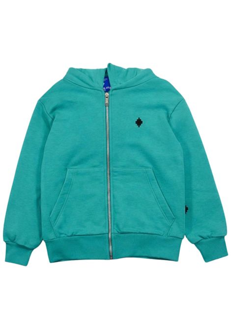 Aqua green cotton sweatshirt for children MARCELO BURLON | BZH006VERDE ACQUA